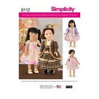 Simplicity Crafts Sewing Pattern 8112 Doll Party Clothes for 18\