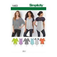 Simplicity Ladies Easy Sewing Pattern 1463 Jersey Knit Tops