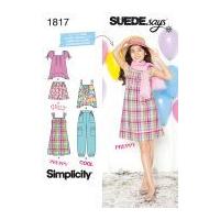 simplicity childrens sewing pattern 1817 tops dresses shorts pants