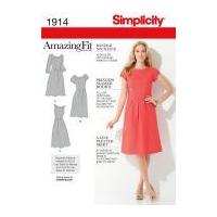 Simplicity Ladies Sewing Pattern 1914 Banded Neckline Dresses
