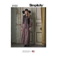 Simplicity Ladies Sewing Pattern 8165 Maxi Dress with Lined Waistcoat & Tie