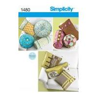 Simplicity Homeware Easy Sewing Pattern 1480 Decorative Pillows, Cushions & Neck Rolls
