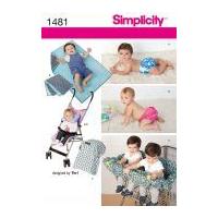 Simplicity Baby Easy Sewing Pattern 1481 Nappy Covers, Blanket, Pram Covers & Accessories