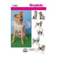 Simplicity Pets Sewing Pattern 1482 Fancy Dress Dog Coats & Clothes