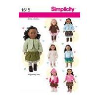 Simplicity Crafts Sewing Pattern 1515 Casual Doll Clothes