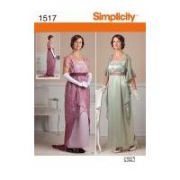 Simplicity Ladies Sewing Pattern 1517 Edwardian Style Dresses
