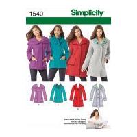 Simplicity Ladies Sewing Pattern 1540 Fitted Jackets & Coats