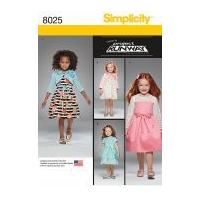 Simplicity Girls Sewing Pattern 8025 Dresses & Bolero