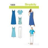 Simplicity Ladies Sewing Pattern 1809 Tops, Dresses, Trouser Pants & Jacket