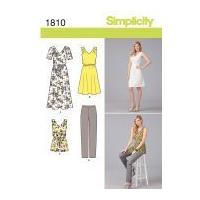 Simplicity Ladies Sewing Pattern 1810 Pull On Pants, Top & Dresses