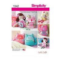 simplicity easy sewing pattern 1342 soft toys stuffed dolls owls