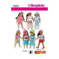 Simplicity Crafts Sewing Pattern 1928 Summer Doll Clothes