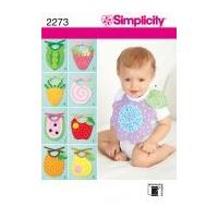 Simplicity Baby Easy Sewing Pattern 2273 Novelty Bibs