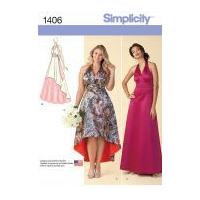 simplicity ladies sewing pattern 1406 special occasion evening dresses