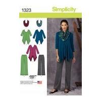 simplicity ladies sewing pattern 1323 tops pants scarf
