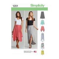 Simplicity Ladies Easy Sewing Pattern 1201 Skirts in 6 Styles
