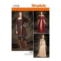 Simplicity Ladies Sewing Pattern 1773 Medieval Fancy Dress Costumes