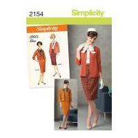 Simplicity Ladies Sewing Pattern 2154 Vintage Style 1960's Suit
