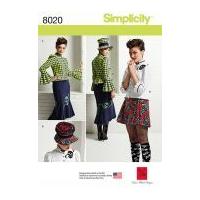 Simplicity Ladies Sewing Pattern 8020 Creative Jackets, Skirts & Hat