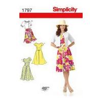 simplicity ladies sewing pattern 1797 inverted pleat dresses jacket