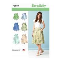 Simplicity Ladies Easy Sewing Pattern 1369 Gathered Skirts