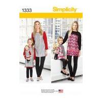 simplicity ladies girls easy sewing pattern 1333 tunic trousers