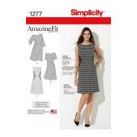 Simplicity Ladies Sewing Pattern 1277 Amazing Fit Side Inset Dresses