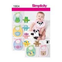 Simplicity Baby Easy Sewing Pattern 1904 Bibs & Matching Cuddly Toys