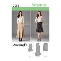 simplicity ladies sewing pattern 2058 princess seam skirts