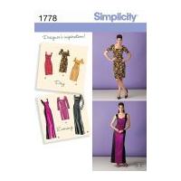 simplicity ladies sewing pattern 1778 day evening dresses