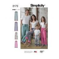 simplicity family easy sewing pattern 8179 casual lounge pants pyjamas ...