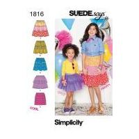 Simplicity Childrens Easy Sewing Pattern 1816 Fancy Skirts