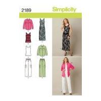 Simplicity Ladies Sewing Pattern 2189 Casual Shirt, Top, Dress & Pants