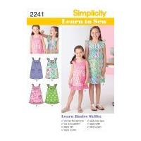 simplicity childrens easy learn to sew sewing pattern 2241 dresses