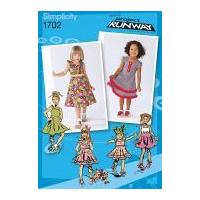 simplicity childrens sewing pattern 1702 summer dresses