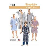 Simplicity Mens Easy Sewing Pattern 1021 Pyjamas & Dressing Gown