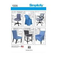 Simplicity Homeware Easy Sewing Pattern 1335 Chair Covers in 6 Styles