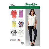 Simplicity Ladies Sewing Pattern 1253 Tops, Tunics & Blouses