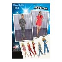 Simplicity Ladies Sewing Pattern 1158 Long & Short Jumpsuits & Belt