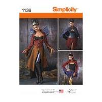 Simplicity Ladies Sewing Pattern 1138 Fantasy Costumes with Cape & Wings