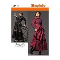 simplicity ladies sewing pattern 2207 steampunk victorian era costumes