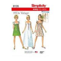 simplicity ladies easy sewing pattern 8126 197039s vintage style dress ...