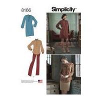 simplicity ladies sewing pattern 8166 dress tunic top skirt pants