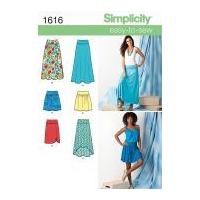 Simplicity Ladies Easy Sewing Pattern 1616 Summer Skirts