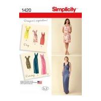 simplicity ladies sewing pattern 1420 day evening dresses