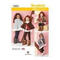Simplicity Childrens Sewing Pattern 1263 Reversible Capes