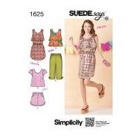Simplicity Childrens Sewing Pattern 1625 Tops, Dresses, Shorts & Cropped Pants