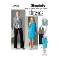 simplicity ladies sewing pattern 2229 jacket skirt trouser suit