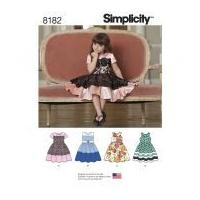 Simplicity Girls Sewing Pattern 8182 Special Occasion Party Dresses
