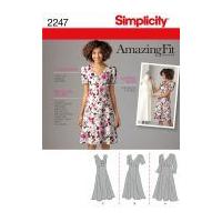 Simplicity Ladies Sewing Pattern 2247 V Neck Empire Seam Dresses